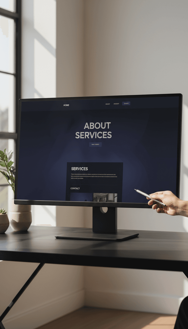 Service showcase website sections