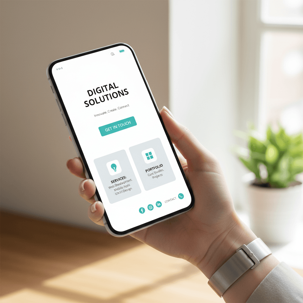 Home service website optimized for mobile phone display