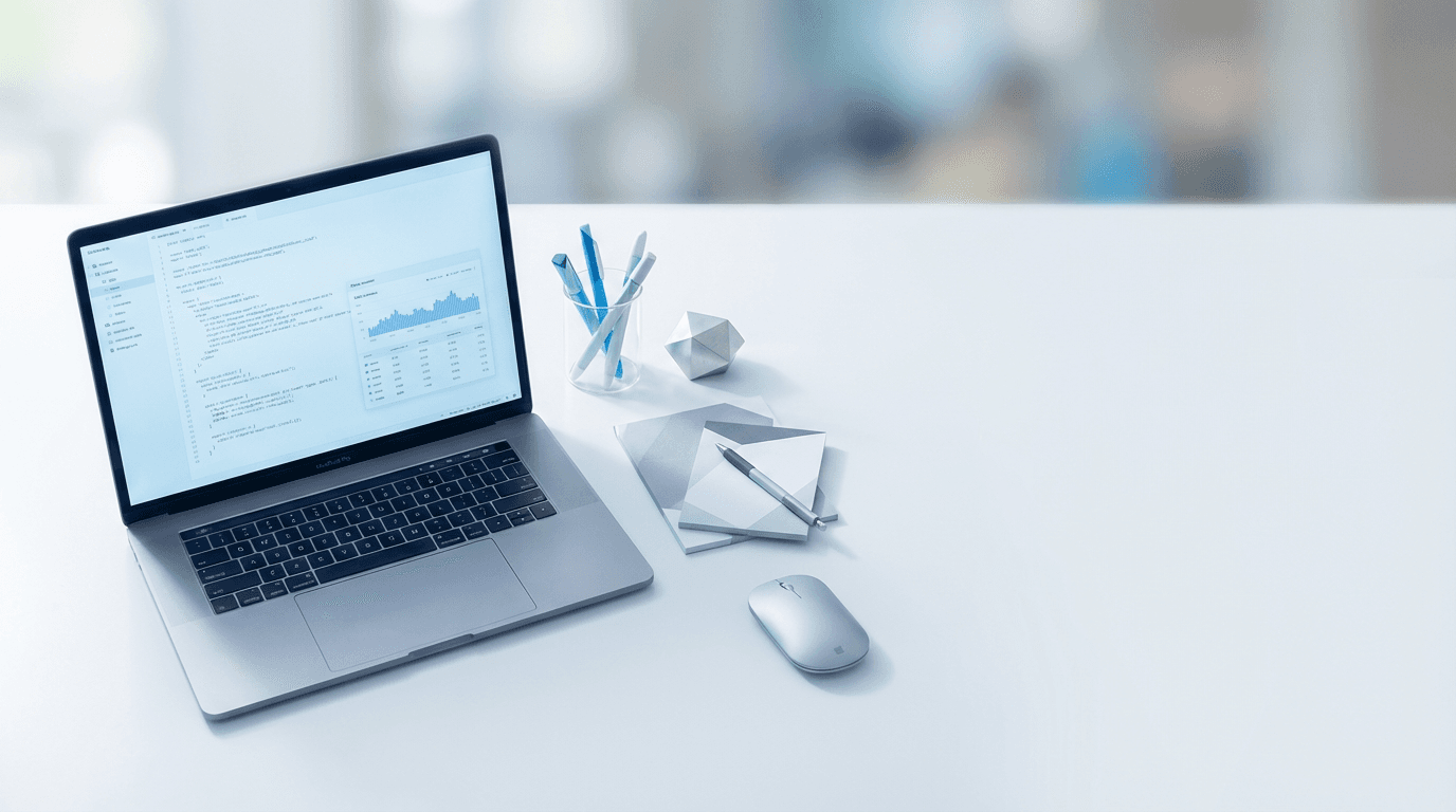 Laptop displaying a professional website design for a local service business